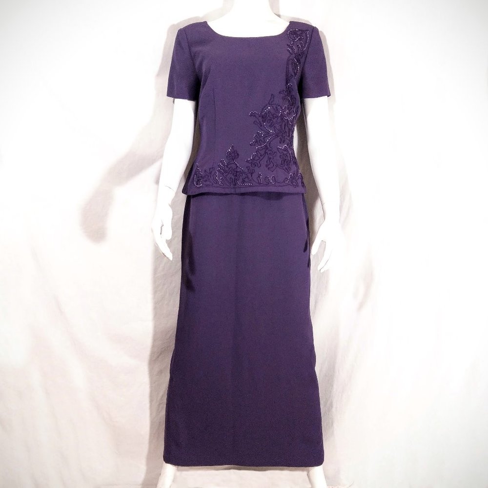 Maggy London Aubergine Mother-of-the-Bride Dress